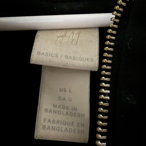 H&M Ladies women Black hooded jacket size L - Picture 2 of 2